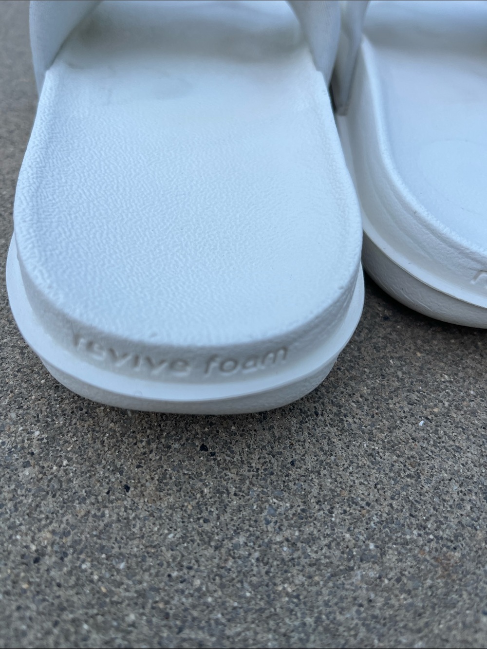 Nike White Slide Sandals with Embossed Logo - Picture 7 of 8
